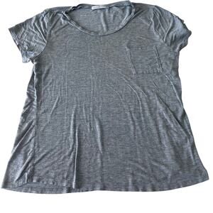 Active Basic Grey Short Sleeve Pocket Tee - Size Large
